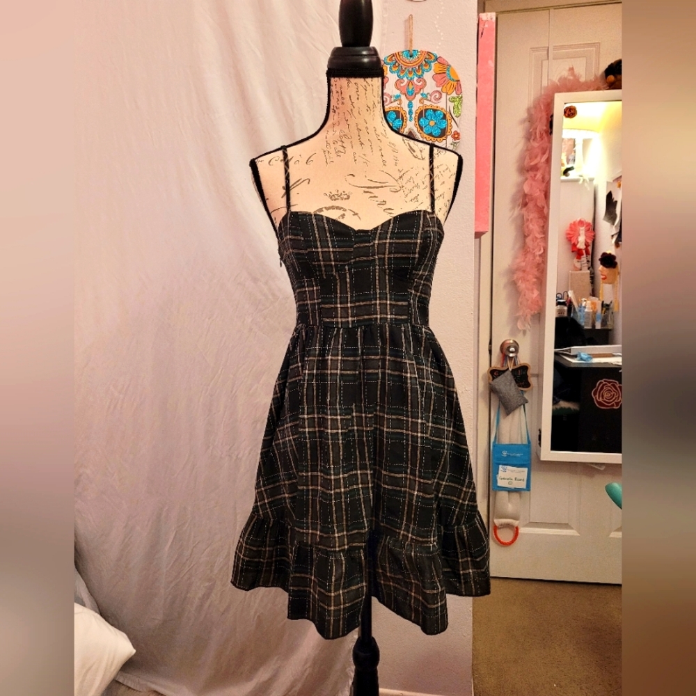 Plaid short dress